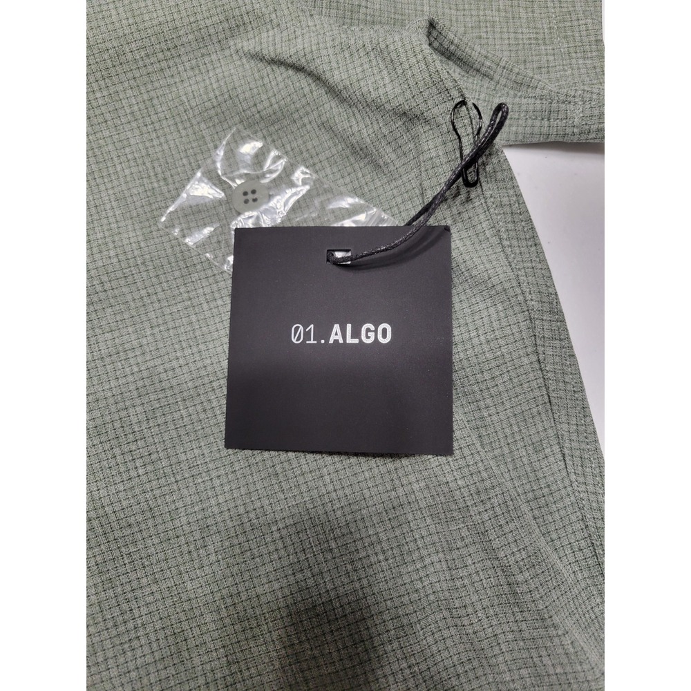 01.Algo NWT Mens Performance Large Green Tommi Commuter Short Sleeved Button Up - Picture 2 of 10